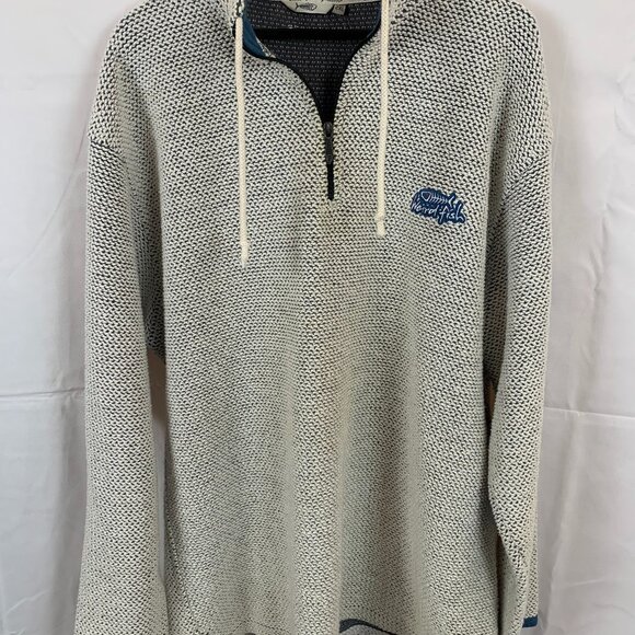 Weird Fish Heavy “Cruiser” 1/4 Zip Macaroni Winter Sweatshirt. - Picture 2 of 14